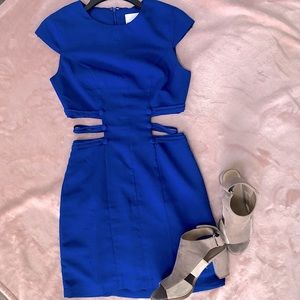 YAYA - Royal Blue cutout dress